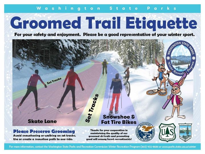 Washington Sno-Park Groomed Trail Etiquette